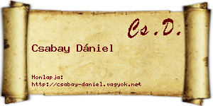 Csabay Dániel névjegykártya